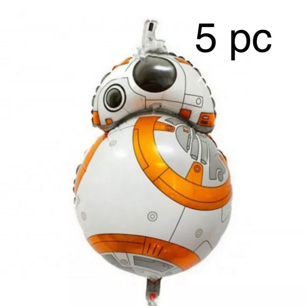 5pc Star War Balloons Jedi Robot BIG SIZE